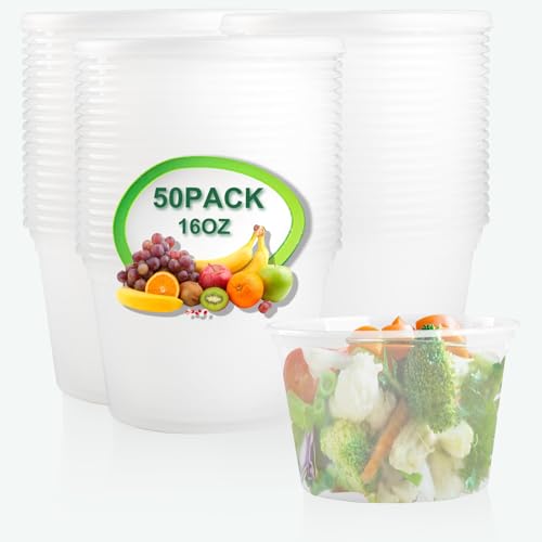 50 Pack tropipak 16oz Deli Food Containers with Lids