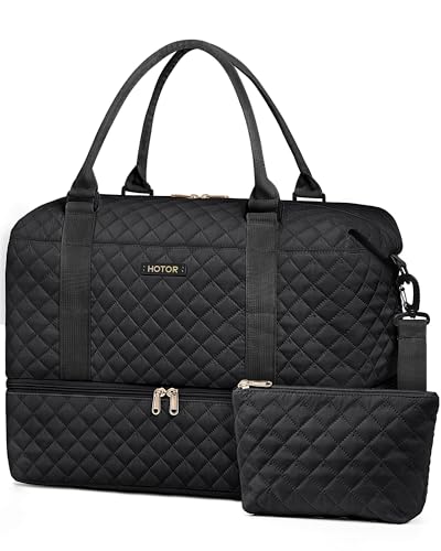 Weekender Duffel Bag with Shoe Compartment and Toiletry Bag