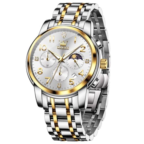 Men's Luxury Chronograph Moon Phase Quartz Watch