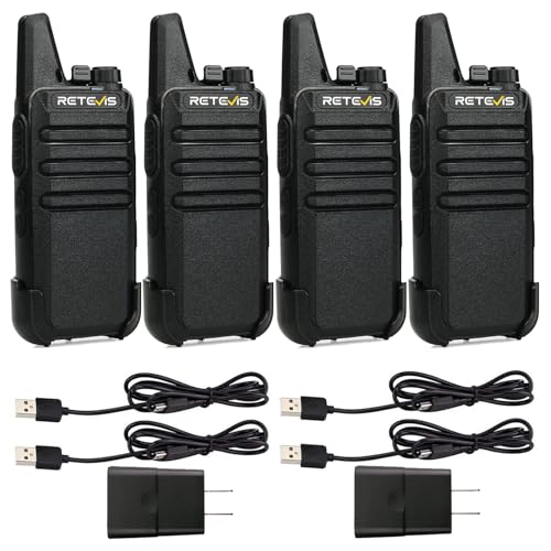 4 Pack Rechargeable Long Range Two Way Radios