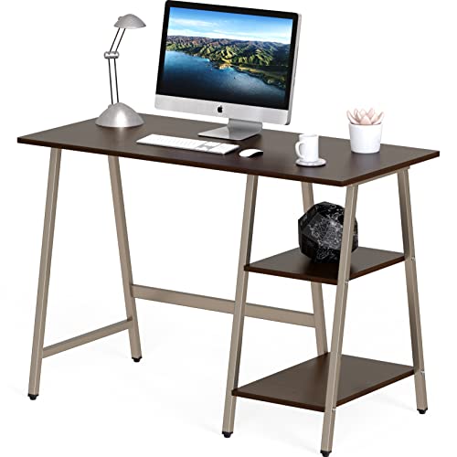 43-Inch Home Office Computer Desk with Storage Shelves