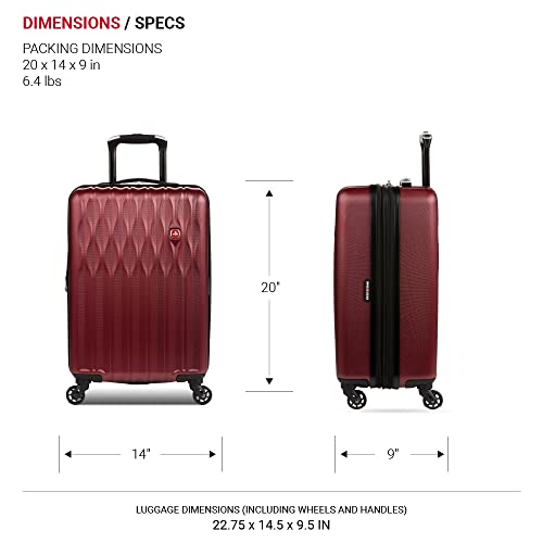 20-Inch SwissGear Expandable Spinner Luggage