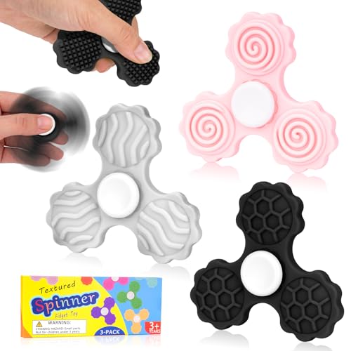 Set 1 Fidget Spinners and Textured Worry Stone