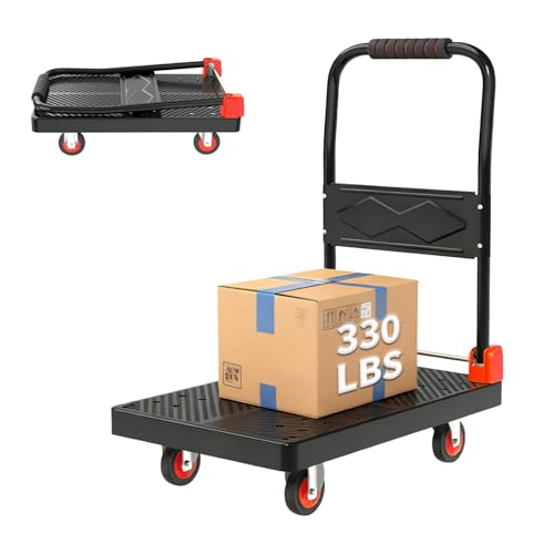 Heavy Duty Folding Flatbed Push Cart Dolly 330lb
