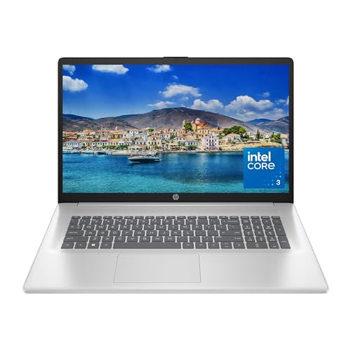 HP 17.3 inch Laptop, HD+ Display, Intel Core 3 100U, 8 GB RAM, 256 GB SSD, Intel Graphics, Windows 11 Home, 17-cn4010nr (2024)