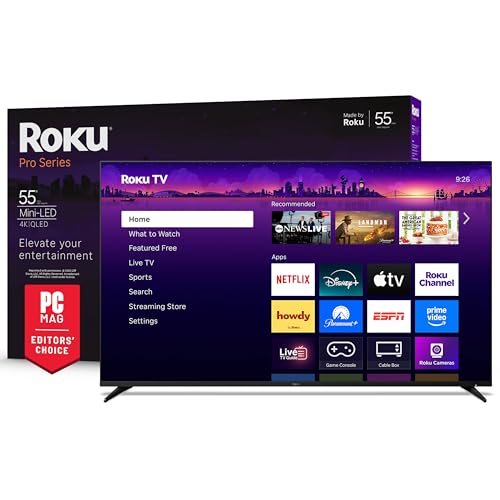 Roku 55-Inch 4K QLED Mini-LED Smart TV