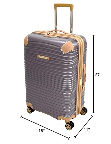 London Fog 25" Expandable Spinner Luggage - Lilac