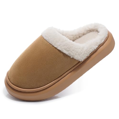 Fuzzy Memory Foam Indoor Slippers for Women