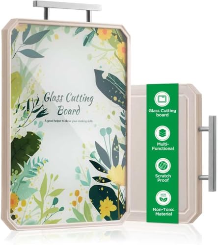 Tempered Glass Cutting Board, Double-Sided, Heat Resistant