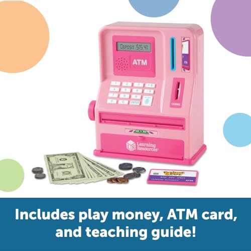 Learning Resources Pink ATM Bank Playset - 32 Pieces