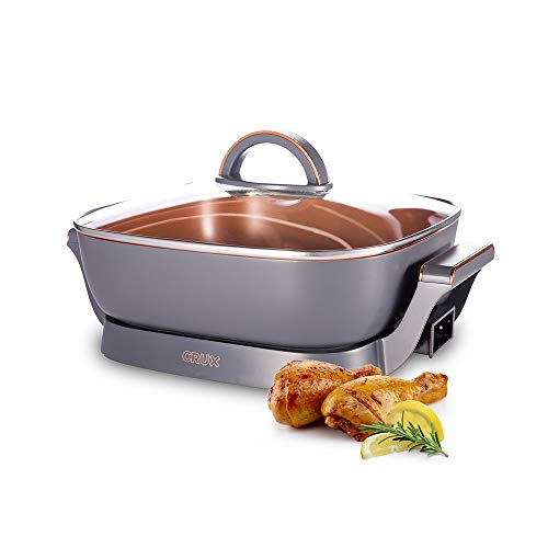 Crux Extra Deep Nonstick Electric Skillet
