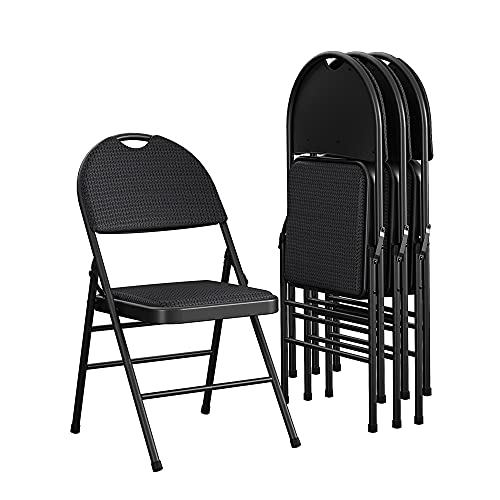 4 Pack Cosco Padded Metal Folding Chairs