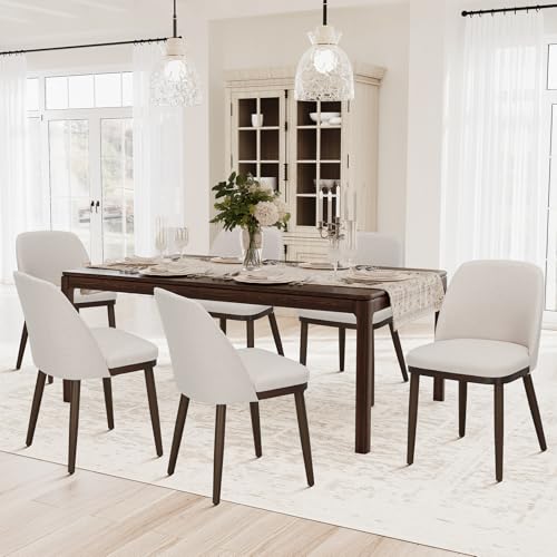 6 Piece Upholstered Modern Dining Chairs Set