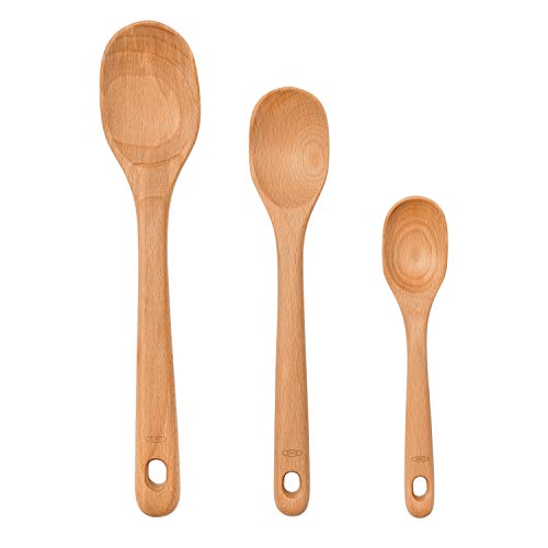 OXO 3-Piece Wooden Cooking Spoon Set