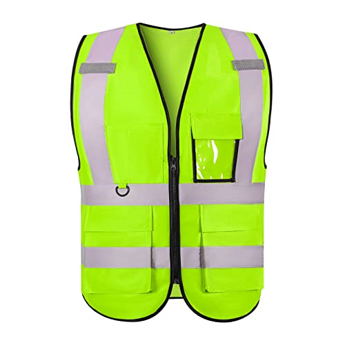 High Visibility Mesh Safety Vest with Pockets