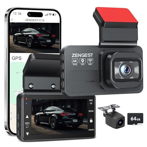 4K Front and Rear WiFi GPS Dash Cam