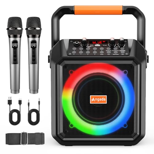 Karaoke Machine with Bluetooth Speaker and 2 Microphones