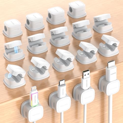 18 Pack Magnetic Cable Clips Cord Organizer