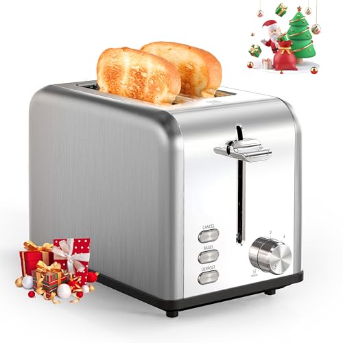 2 Slice Stainless Steel Toaster Extra Wide Slots