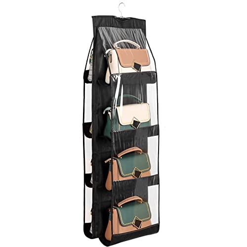 1 Pack Handbag Purse Closet Organizer with 8 Pockets