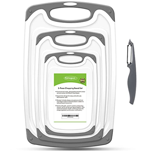 4 Piece Non-Slip Plastic Cutting Board Set