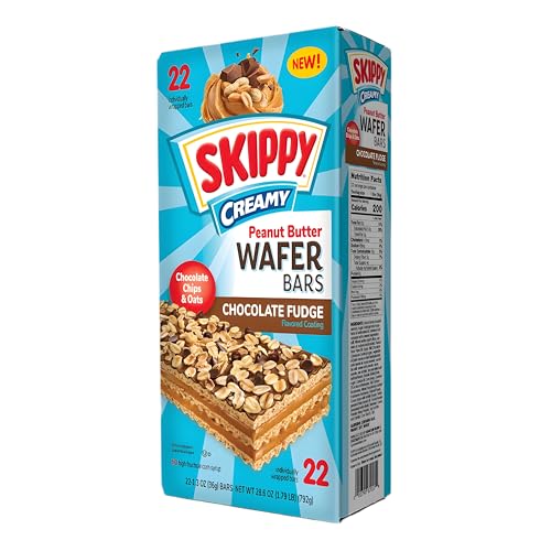 22 Pack SKIPPY Peanut Butter Chocolate Fudge Wafer Bars