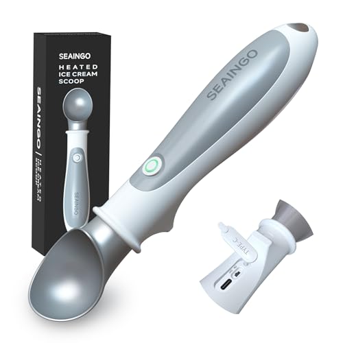 Rechargeable Heated Ice Cream Scoop with Safety Lock
