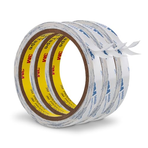 3 Pack Double Sided Adhesive Tissue Tape 0.47"x20ft