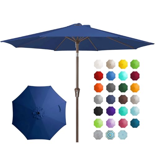 9FT Tilt Crank Outdoor Patio Table Umbrella