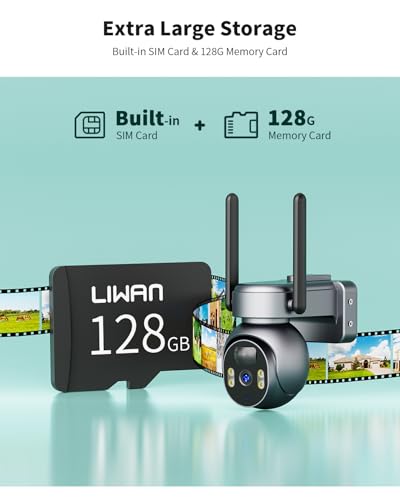 4G LTE Security Camera with 128G Memory Card