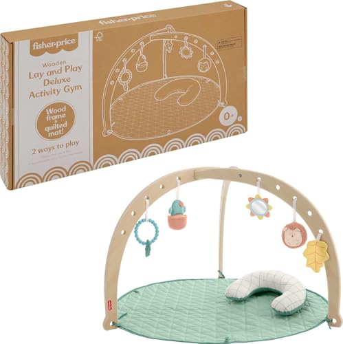 Fisher-Price Wooden Baby Playmat Activity Gym Set