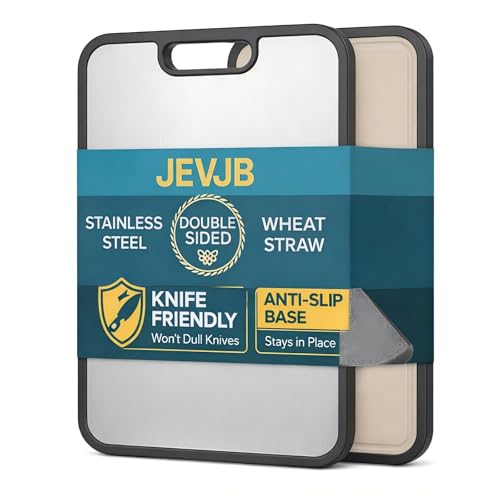 Stainless Steel Double Sided Knife-Friendly Cutting Board