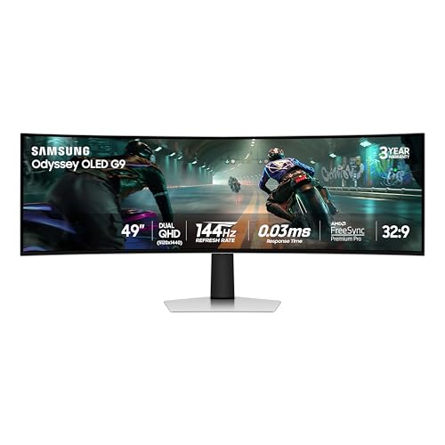 Samsung 49-Inch Odyssey OLED G9 Curved Gaming Monitor