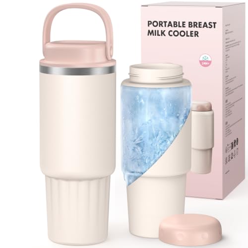 13oz Portable Breastmilk Cooler for Car Cup Holder