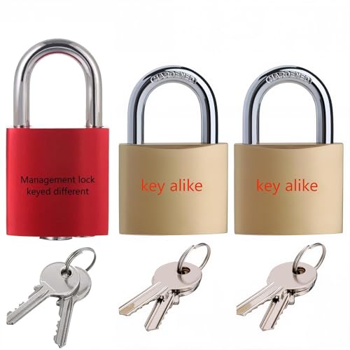 3 Pack Heavy Duty Brass and Aluminum Padlocks Set