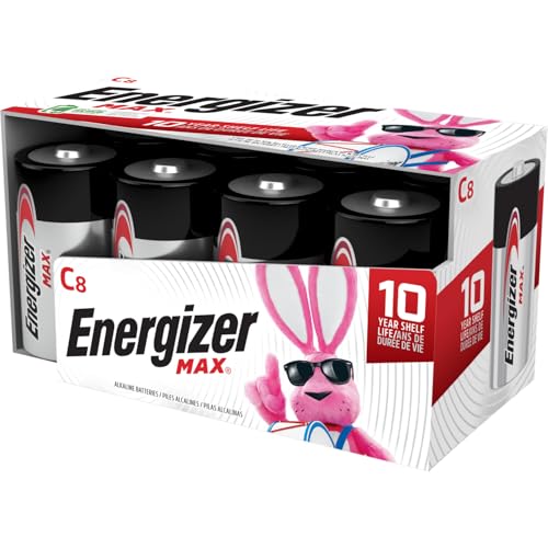 8 Count Energizer MAX Alkaline C Batteries