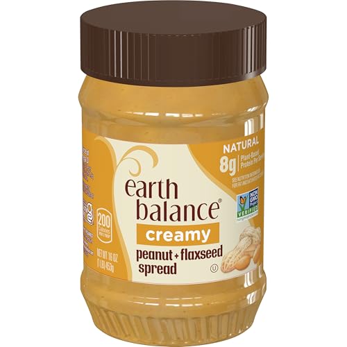 16 oz Earth Balance Creamy Peanut Butter Flaxseed Spread