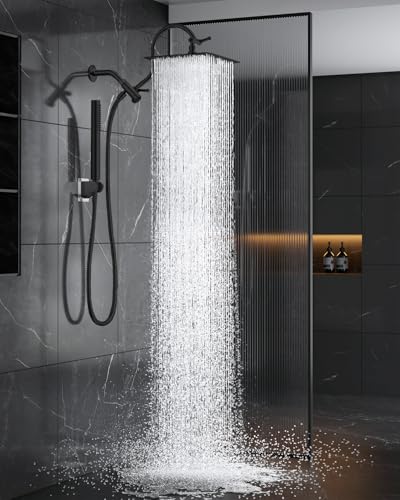 High Pressure Dual Rain Shower Head Combo