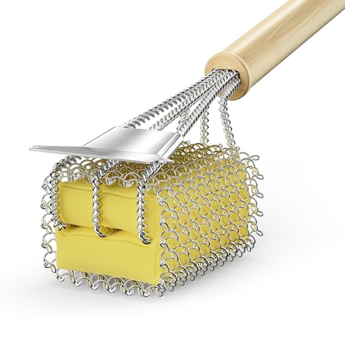 Bristle-Free Grill Brush with Scraper
