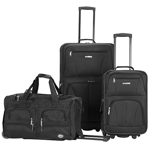 3 Piece Expandable Softside Upright Luggage Set