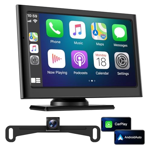 Wireless 7-Inch CarPlay Android Auto Touchscreen Display