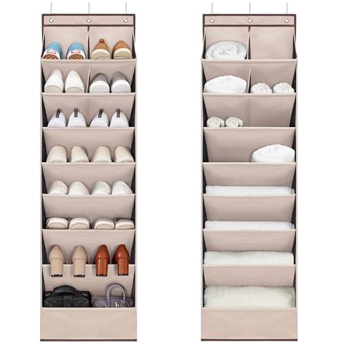 2 Pack Over Door Hanging Shoe Organizer Rack