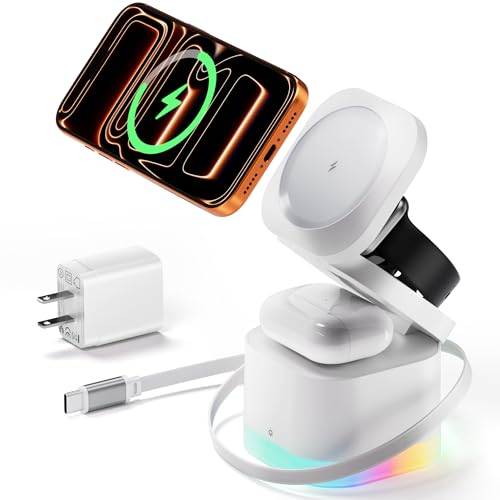 5-in-1 Foldable Wireless Charging Station with Night Light