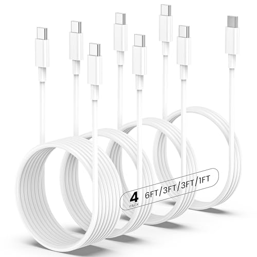 4 Pack USB C to USB C Fast Charging Cables