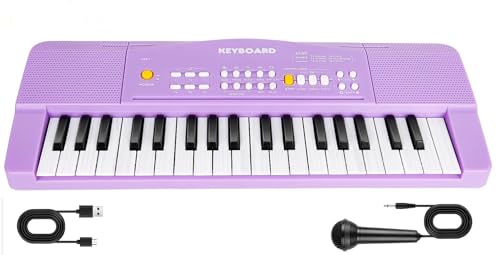37 Key Kids Electric Piano Keyboard with Microphone