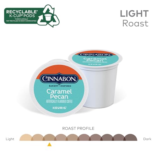 Cinnabon Caramel Pecan Coffee, Keurig Single Serve K-Cup Pods, 96 Count (4 Packs of 24)