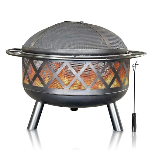 30-Inch Crossweave Wood Burning Fire Pit