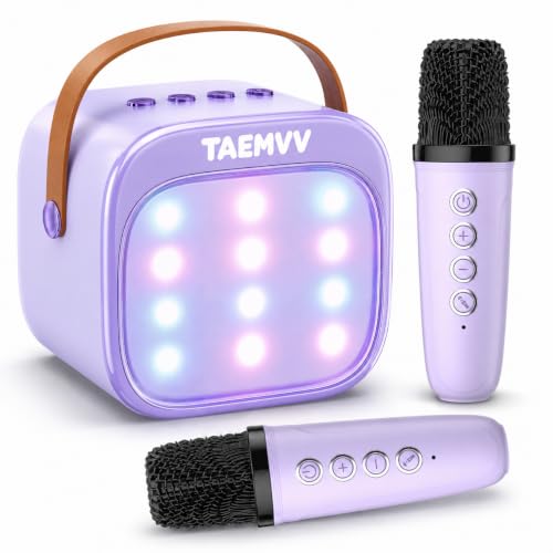 Kids Mini Karaoke Machine with 2 Wireless Microphones