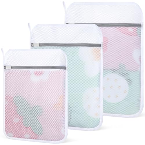3 Pack Honeycomb Mesh Laundry Bags for Delicates