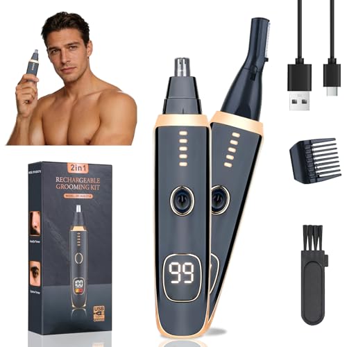 Rechargeable Nose, Ear and Eyebrow Hair Trimmer